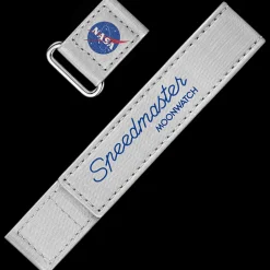 2‑piece grey Speedmaster Moonwatch VELCRO® strap