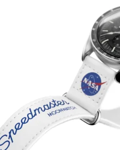2‑piece white Speedmaster Moonwatch VELCRO® strap