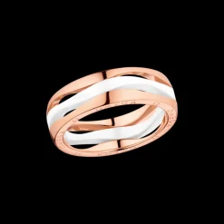 Ring, 18k red gold, ceramic