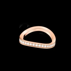 Ring, 18k red gold, diamonds