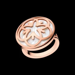 Ring, 18k red gold, mother‑of‑pearl