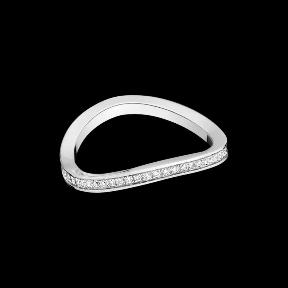 Ring, 18k white gold, diamonds