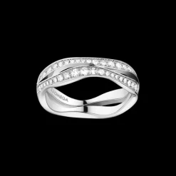 Ring, 18k white gold, diamonds