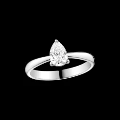 Ring, 18k white gold, diamonds