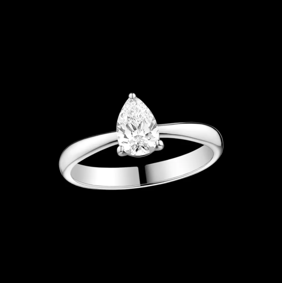 Ring, 18k white gold, diamonds