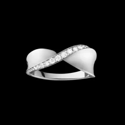 Ring, 18k white gold, diamonds