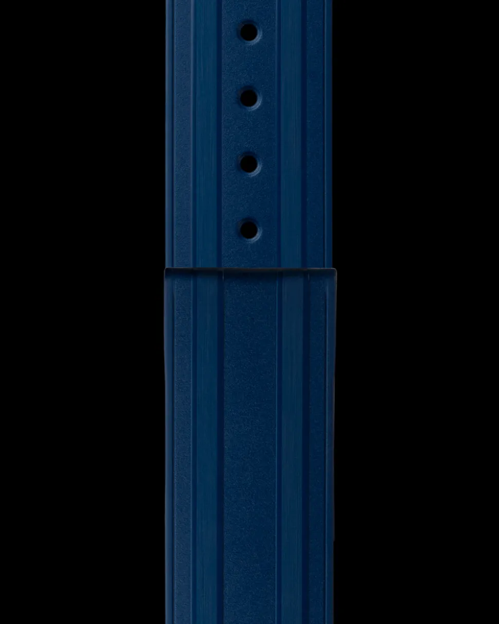Seamaster Diver 300M blue rubber strap with foldover clasp