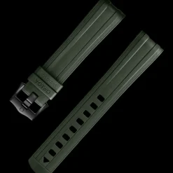 Seamaster Diver 300M green rubber strap with pin buckle