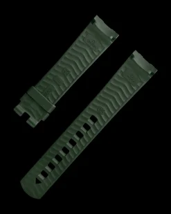 Seamaster Diver 300M green rubber strap with pin buckle