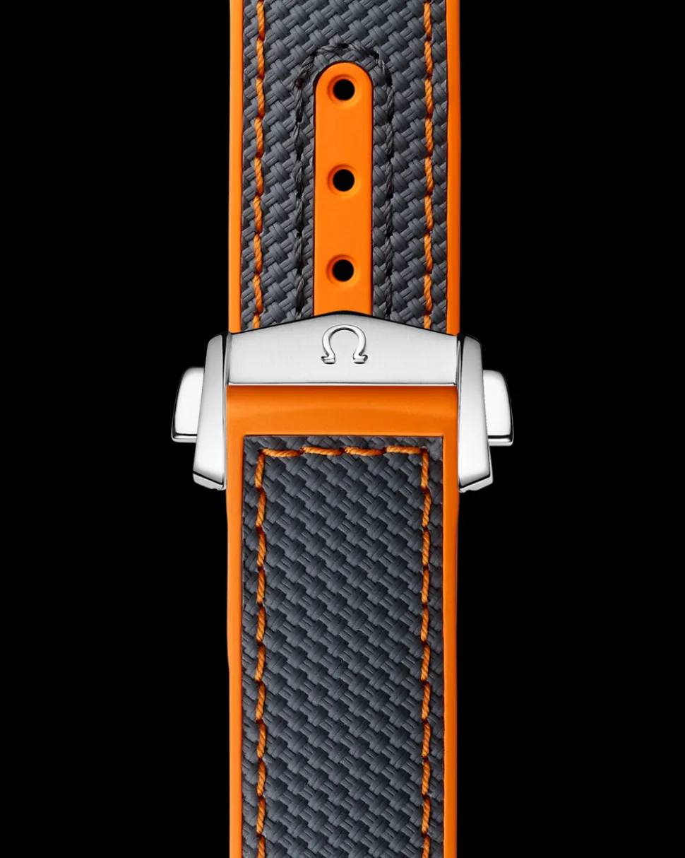 Seamaster Planet Ocean 600M grey rubber strap with foldover clasp