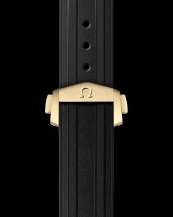 Speedmaster Moonwatch black rubber strap with foldover clasp