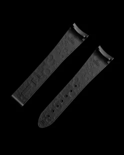 Speedmaster Moonwatch black rubber strap with foldover clasp