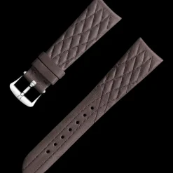 Taupe brown leather strap with pin buckle