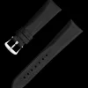 Technological‑satin black strap with pin buckle