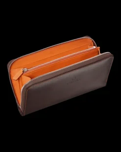 Wallet, brown / orange