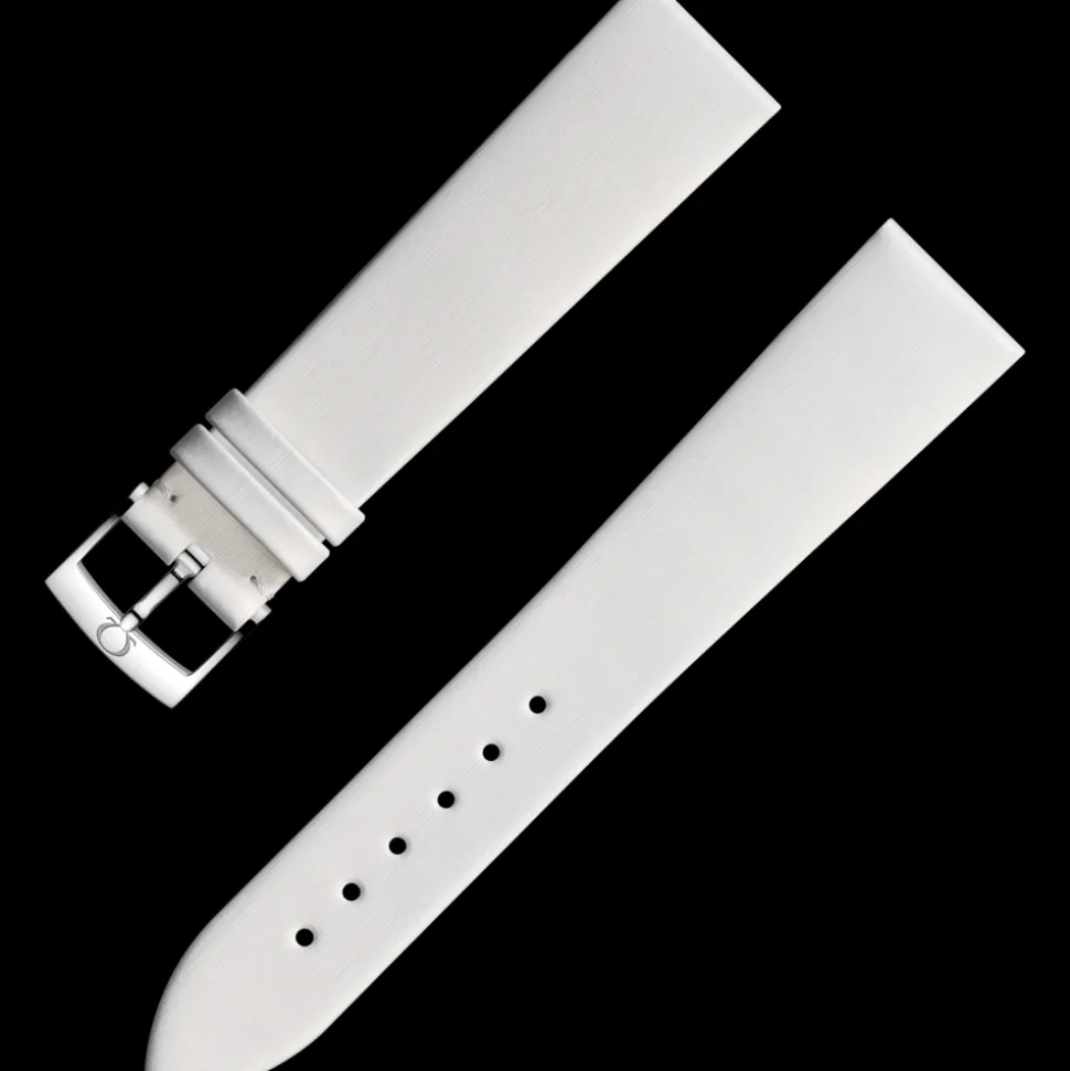 White leather strap with pin buckle